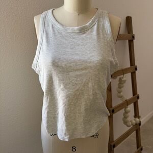 PINK Victoria's Secret Light Gray Ribbed Tank